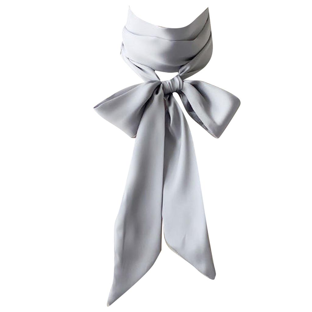 Long Ribbon Silk Scarf Elegant Hand Tied Neck Scarf Elegant Hair Scarf Women Dinner Party Hairband Fashion Hair Decors