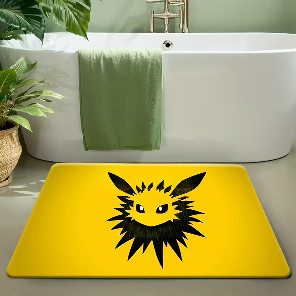 Pokemon Gengar Neon Purple Print Non-slip Doormat Soft Floor Mat for Home Decor