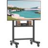 Rfiver TV Stand with Large TV High TV Compatible with Load Capacity 68 TV Stand with Movable Display Black Cord with Shelf for Company Display Use