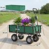 114L Steel Frame Garden Cart Trolley - Green