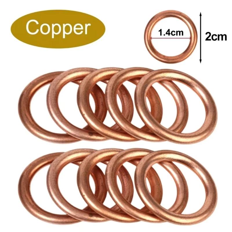 Automobile Engine Oil Pan Drain Plug Sealing Gasket Metal Washer N0138157 for Multiple Models Car