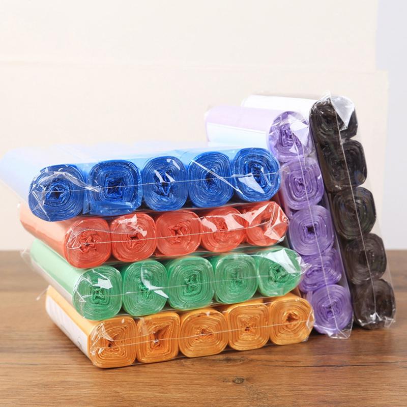5 Rolls 1 Pack 100Pcs Household Disposable Trash Pouch Kitchen Storage Garbage Bags Cleaning Waste Bag Plastic Bag