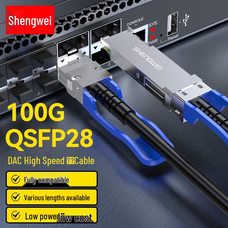 Shengwei 100G DAC Высокоскоростной кабель для стекирования