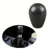 Universal Oval Car Manual Carbon Fiber Gear Shift Knob With Adapter Gear Stick Head Shifter Lever Knob Gear Shift Knob Cover