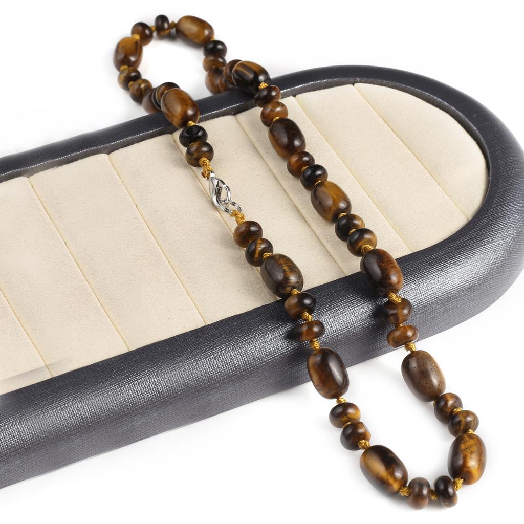 Женское ожерелье из натурального камня, ожерелье с тигровыми глазами, нерегулярные бусины, подвески для подарка на день рождения, длина 45 см