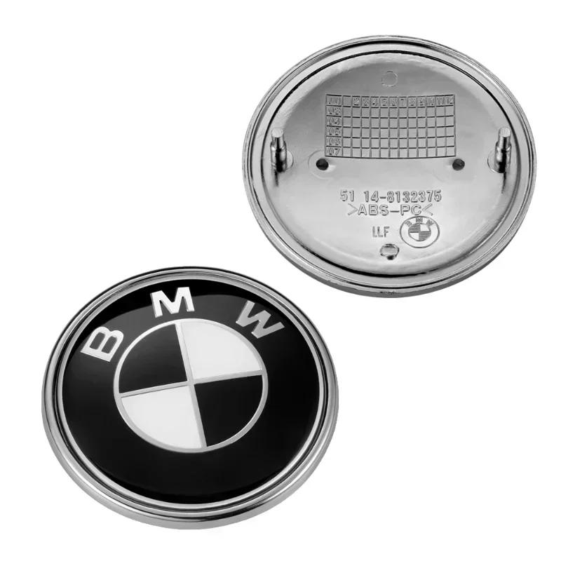 XKUGH1 For BMW New 2025 New 7pcs Car Front Emblem 7pcs Car Front Emblem Rear Badge Wheel Hub Cap Sticker for E46 E90 E60 F10 F11 F20 F3