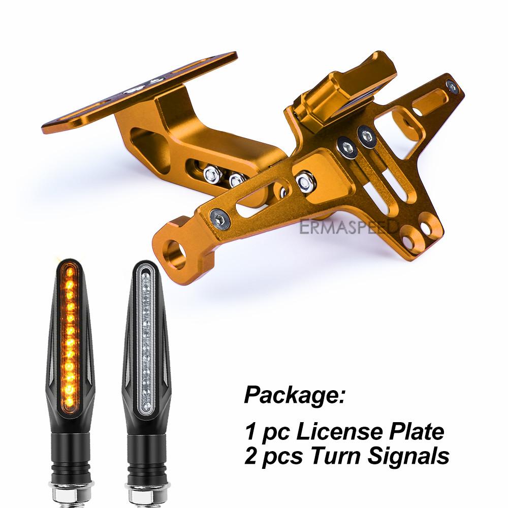Держатель рамок номерного знака мотоцикла и светодиодный указатель поворота мотоцикла для мотокросса, уличного велосипеда, мотоцикла