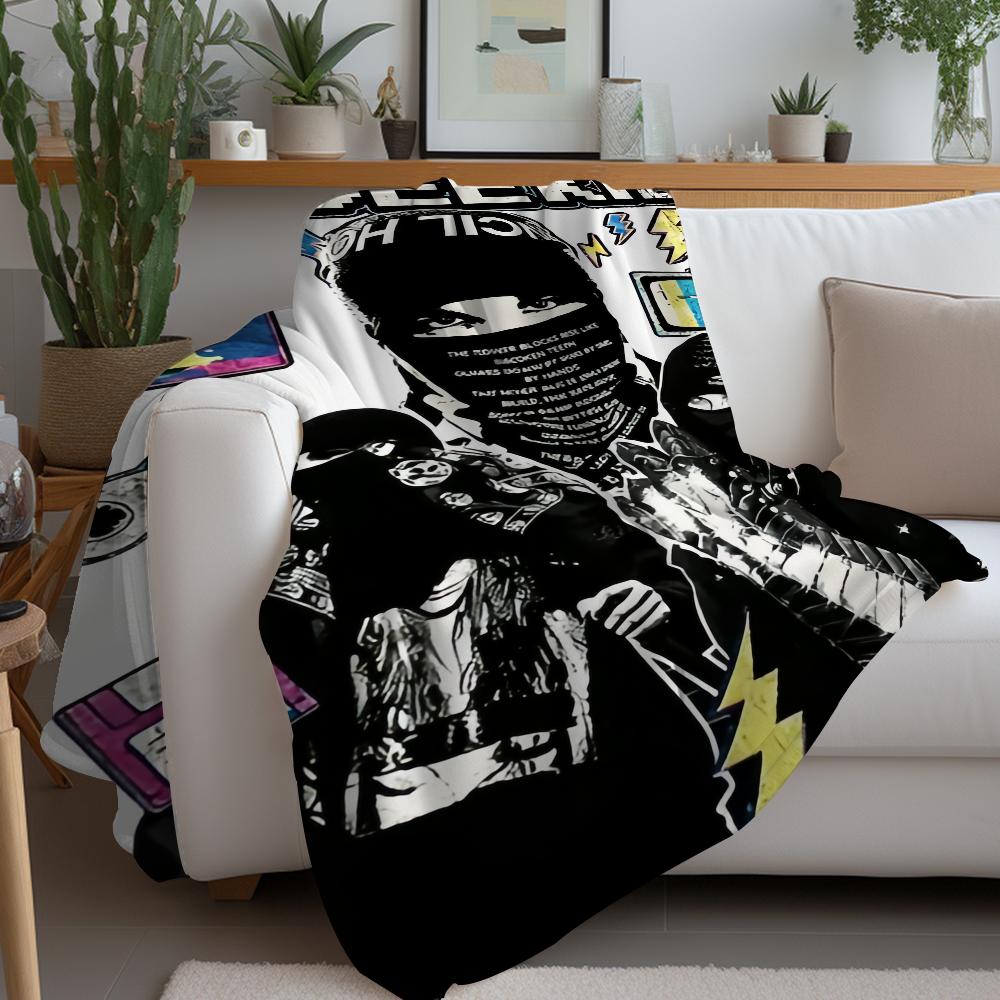 Hot Singer E Esdeekid Rebel Blanket Warm Soft Suitable For Bedroom Sofa Bed Living Room Office Travel Camping Gifts