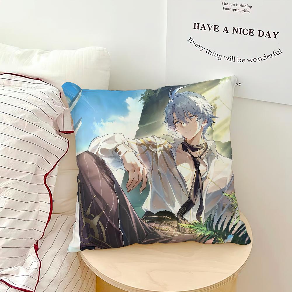 Game Honkai Star Rail Phainon Cushion Cover Comfortable Soft Pillow Case for Sofa Living Room Home Decor Protective Covers