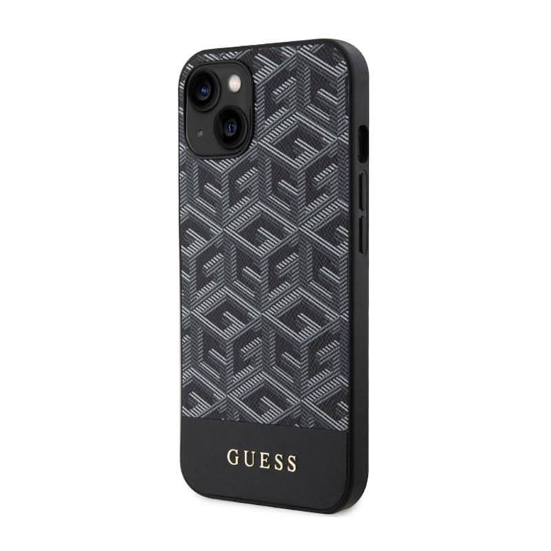Guess Gcube Stripes Magsafe - Etui Iphone 14 Plus (Czarny)