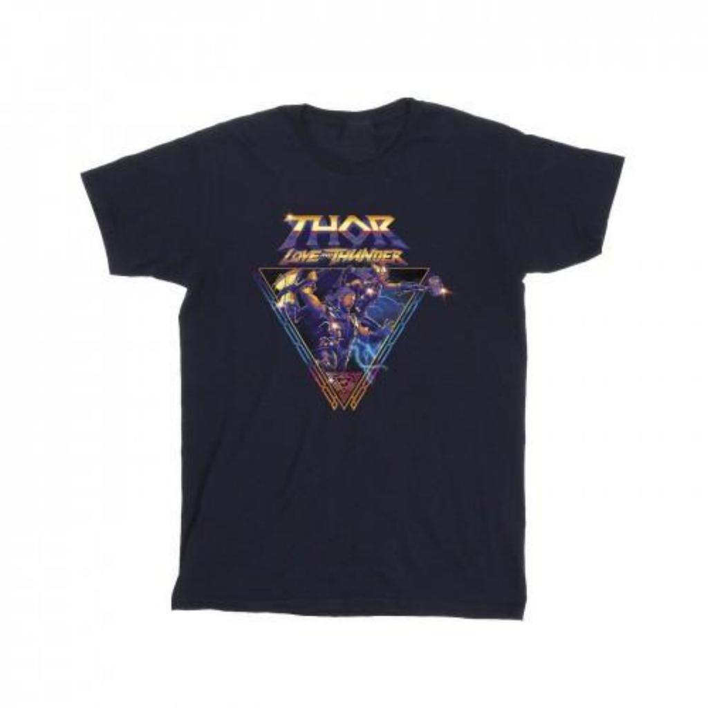 Marvel Mens Thor Love And Thunder Logo Triangle T-Shirt