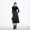 Veromoda Осеннее элегантное midi-платье со вставками из смесовой шерсти и шелка