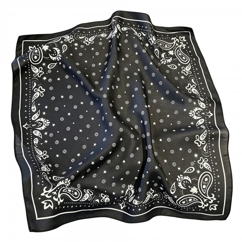 70x70cm Nylon Square Scarf Women Vintage Print Lightweight Accessory Office Casual Hair Styling