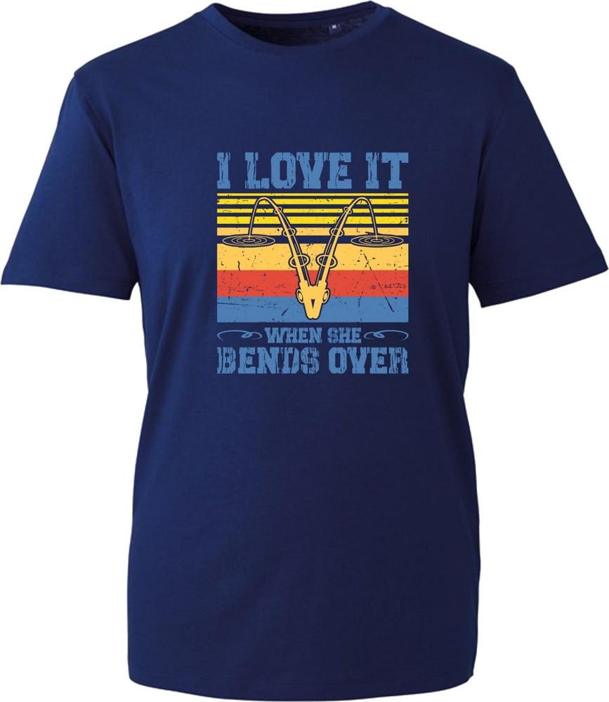 I Love It When She Bends Over Tshirt Vintage Funny Fishing Meme Unisex Gift Top
