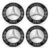 4pcs 56mm Aluminum Alloy Car Wheel Center Decal Hub Sticker For Mercedes Benz GLE GLC A B C E Class W176 W246 W205 W213 AMG Car Styling