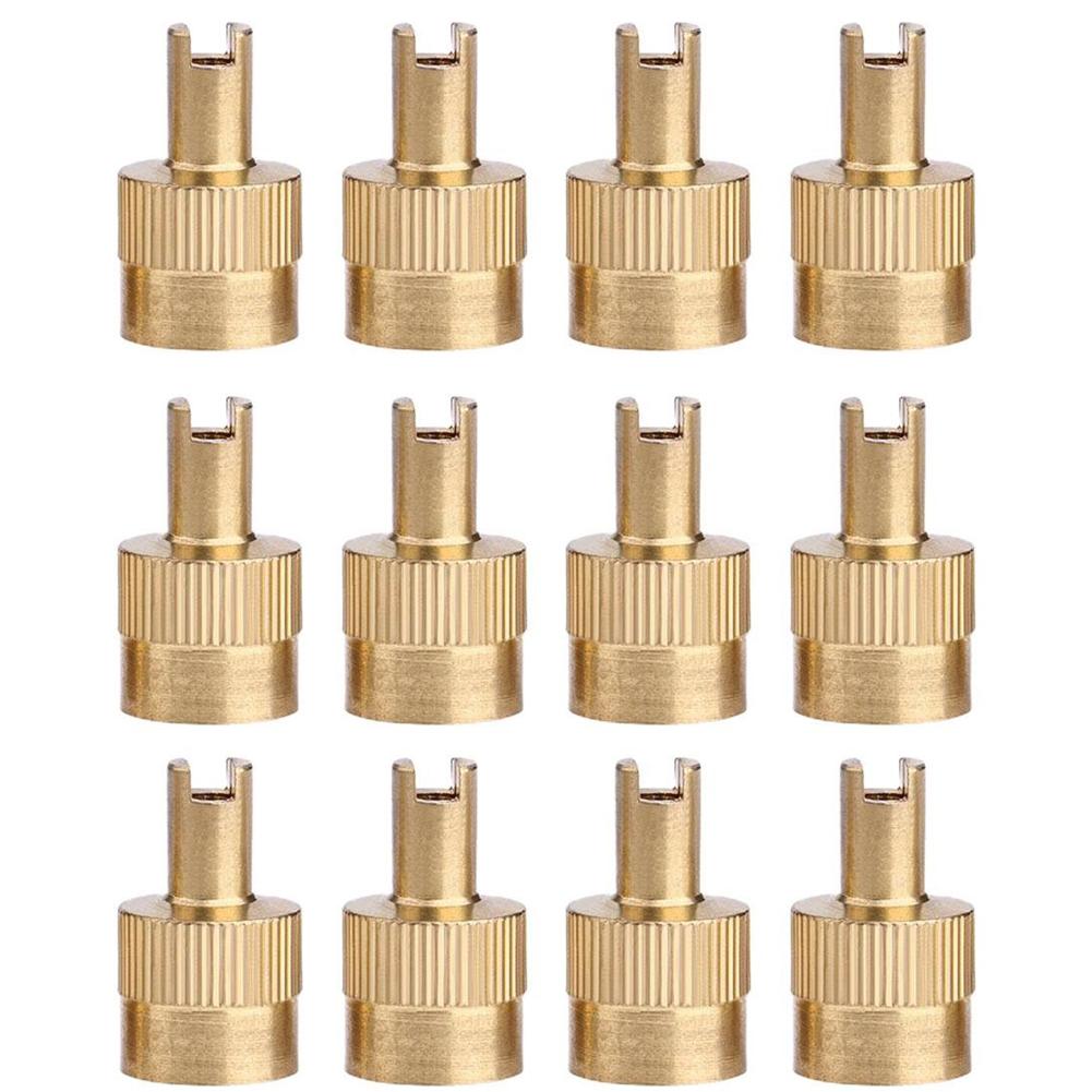 Motorcyle Car Slotted Head Valve Stem Caps Full Copper Slotted Head Stem Cover with Core Removal Tool Wheel Tire Valve Stem Cap Stem Caps1