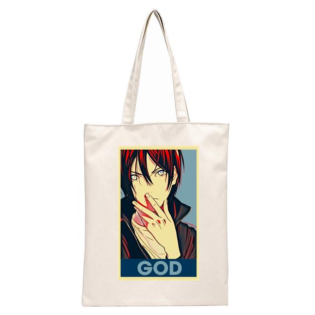 Сумки на плечо из японского аниме Noragami Kawaii Stray God YATO, повседневные сумки для покупок для девочек, женская элегантная холщовая сумка
