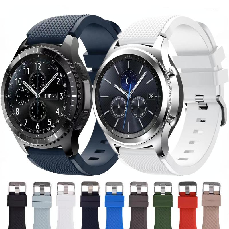 Классический 22 мм силиконовый ремешок для Samsung Galaxy Watch 3 45 мм/Huawei Watch 3/GT2 мягкий спортивный браслет-браслет для Amazfit GTR 47 мм Correa