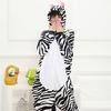 Pajamas Unisex Kigurumi Costume Zebra Animal Cosplay Hoodie Onesie