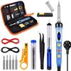80W Soldering Iron Kit Electronics Welding Irons Wire Solder Station Tool Adjustable Temperature 220V