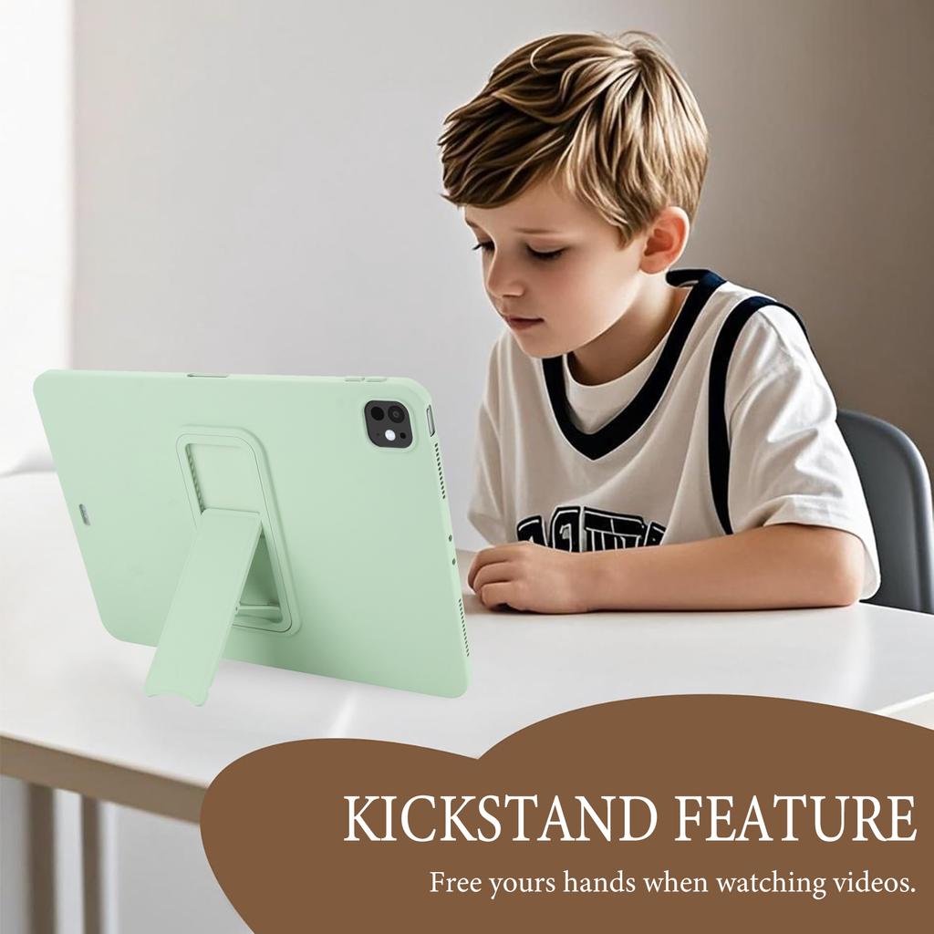 Tablet Case For iPad Pro 12.9-inch (2018) / 12.9 (2020) / 12.9 (2021) / 12.9 (2022) TPU + PC Skin-Friendly Kickstand Tablet Cover