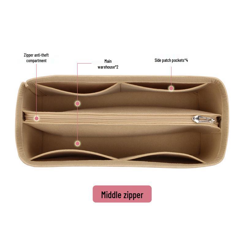 Фетровый органайзер для внутренней сумки: Многомодельное решение для косметики и хранения