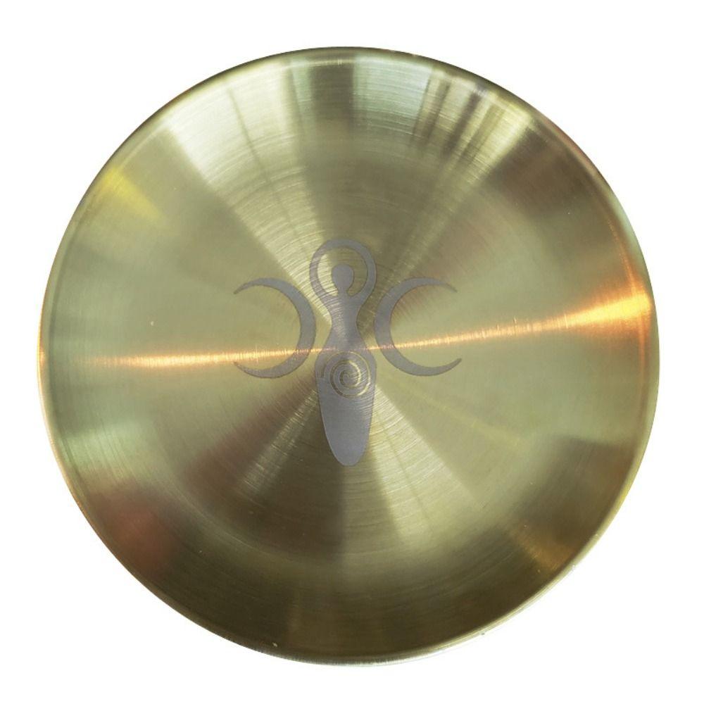 Stainless Steel Candelabra Tray Dowsing Divination Pentagram Altar Plate Candlefoot plate Prayers