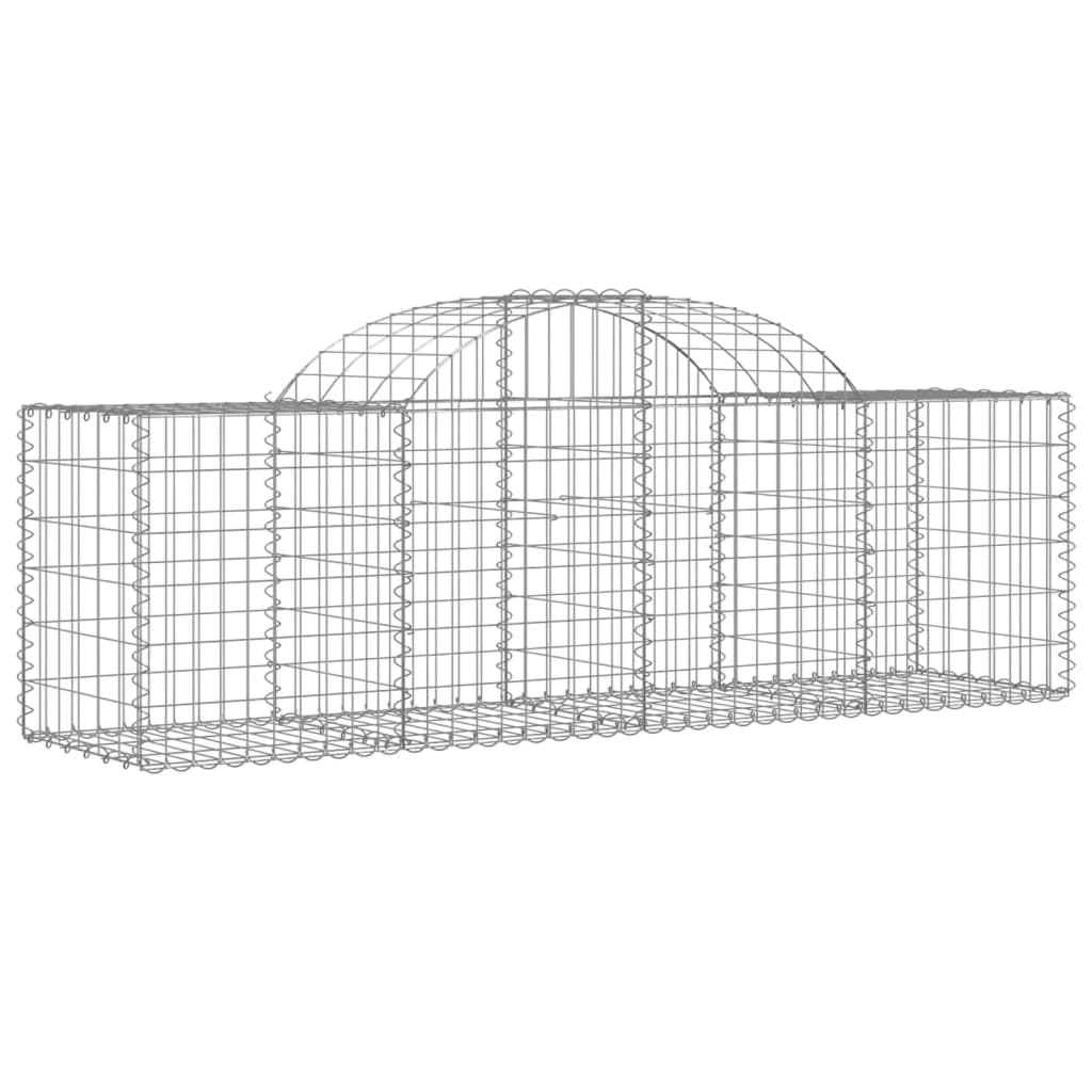 Vidaxl Kosze Gabionowe, 3 Szt, 200X50X60/80 Cm, Galwanizowane Żelazo