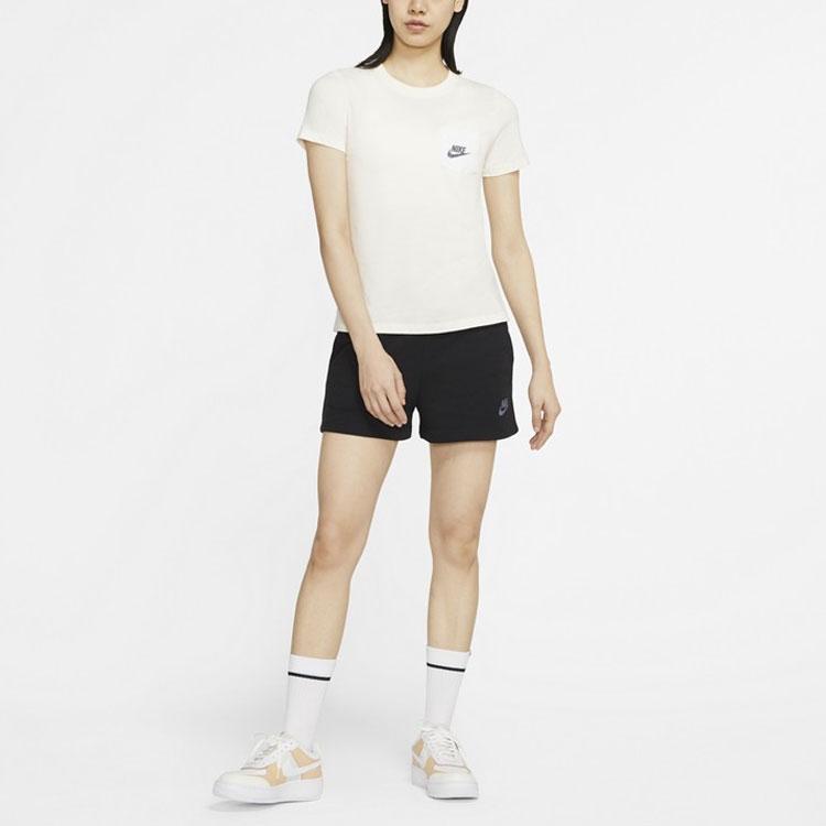 Nike As W Nsw Tee Icon Clash Logo Print Casual Sports Short Sleeve T-Shirt Women Tops Beige CT8855-110