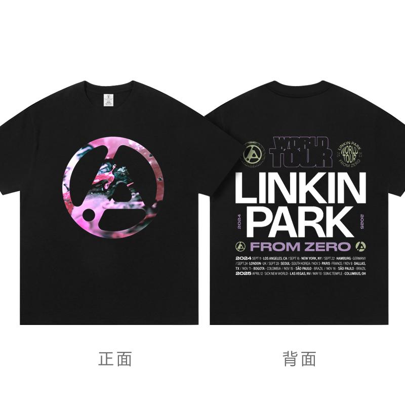 Linkin Park From Zero New Album Tour Peripheral Rock T-shirt Short Sleeve Clothing Fashion T-shirts for Men and Women