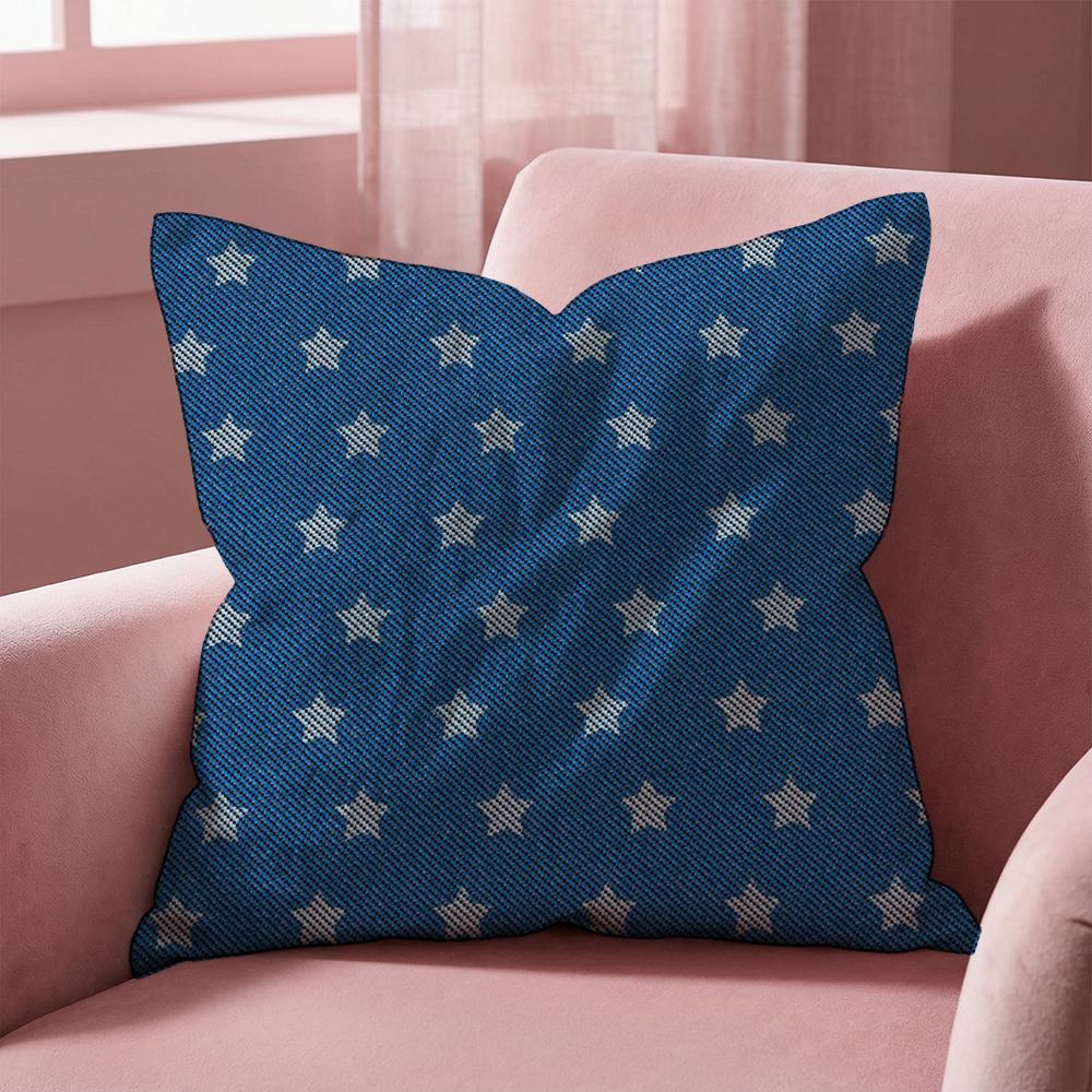 Denim Texture Cushion Cover MultiScene Pillow Cover for Home Car Reversible Soft Durable for Daily Use