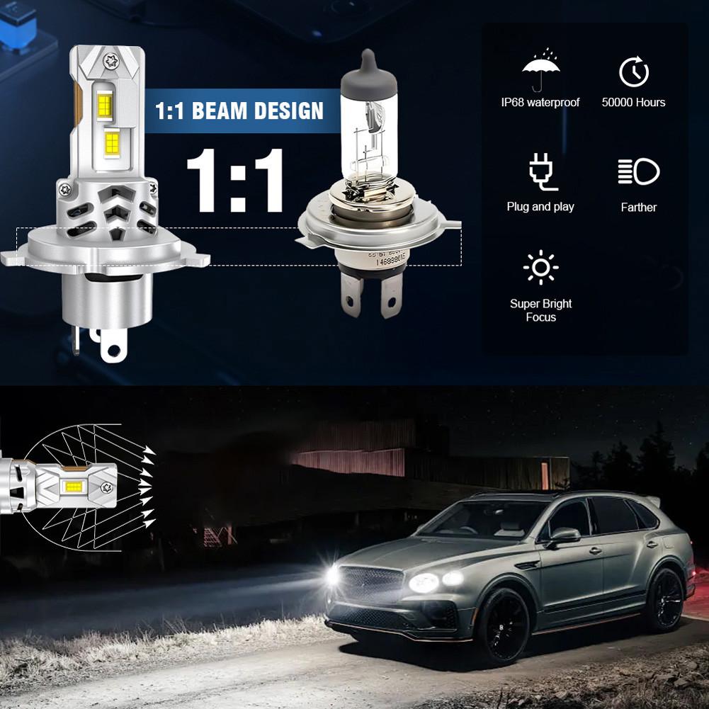 Universal 25000LM LED Headlight Bulbs Canbus H4/9003/HB2 CSP High Low Beam Car Light Turbo Led Diode Lamp 12V 6500K