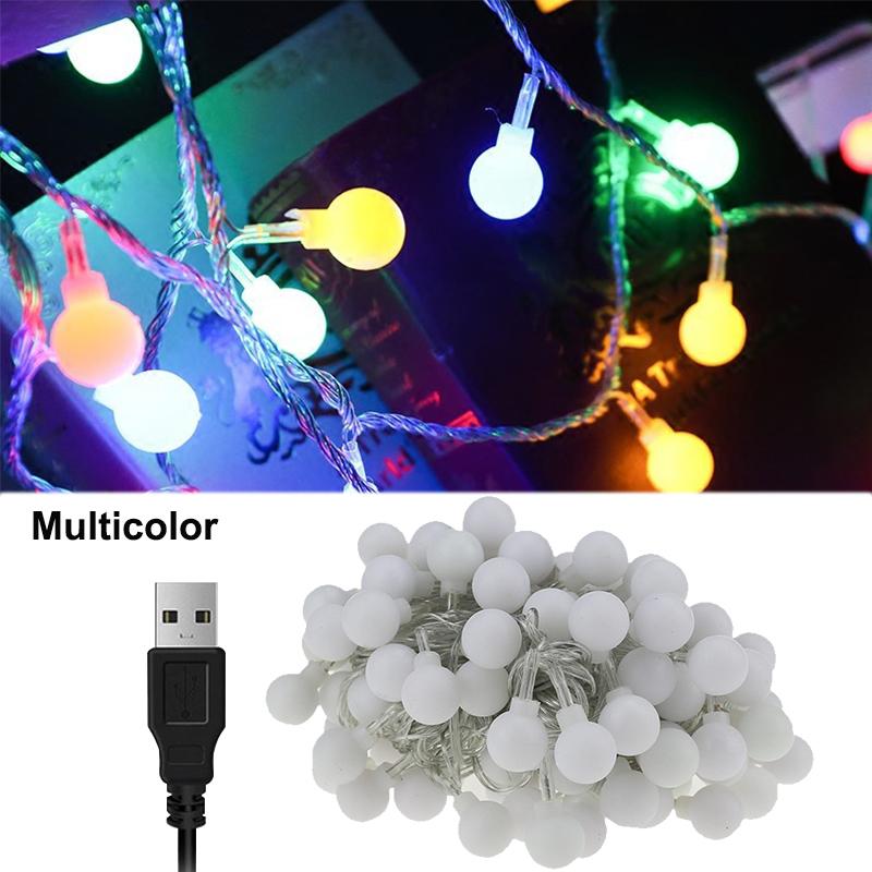 Globe Balls Fairy Lights For Balcony Multi Festoon Lights Outdoor Waterproof 10m Usb 5V Hoilday Lighting Christmas Decoration