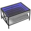 Кофейный столик Infinity LED в цвете Серый Сонома 70x50x38 см
