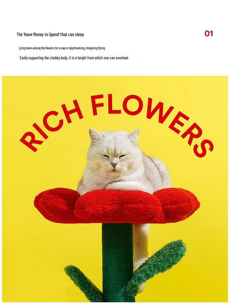 Кошачье гнездо в виде цветка зезе: Закрытый кошачий домик с когтеточкой, мягкий и дышащий.