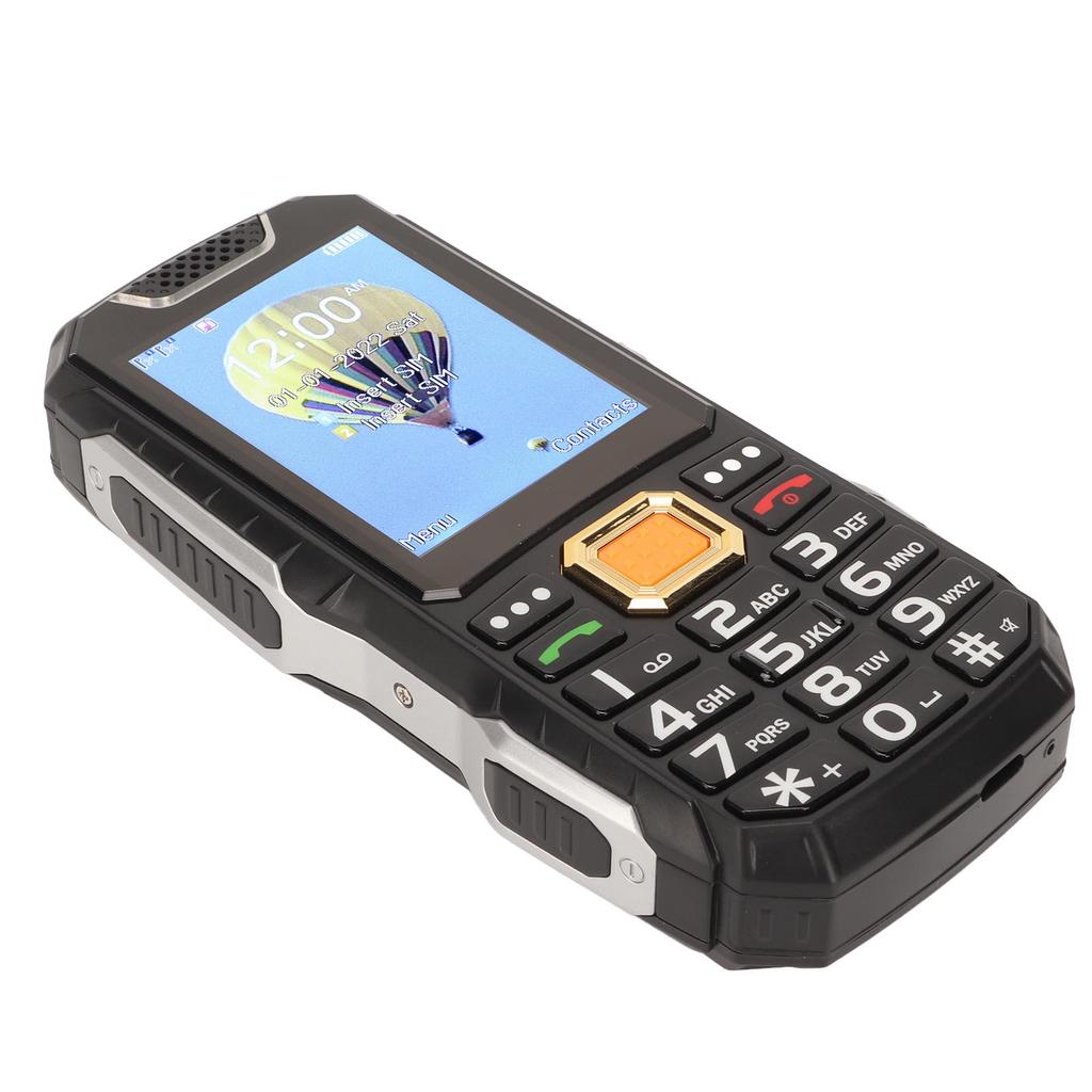 2G старший сотовый телефон 2.8in HD экран 3D большая кнопка две карты старший сотовый телефон с фонариком черный