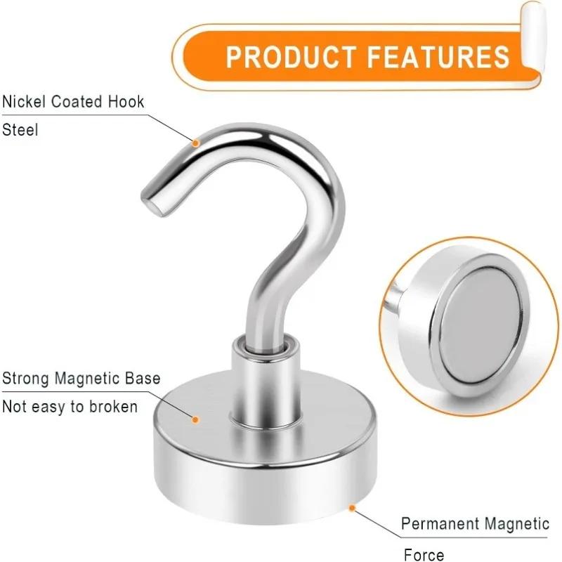 ZEXEF Универсальные магнитные крючки для хранения Сильные магнитные крючки Прочные решения для подвешивания для кухни, ванной комнаты, крючки для хранения ключей