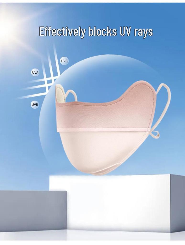 Румяна Уголок глаза 3D Маска от солнца: Дышащий, защищающий от УФ-лучей нейлон «ледяной шелк» для лета для женщин