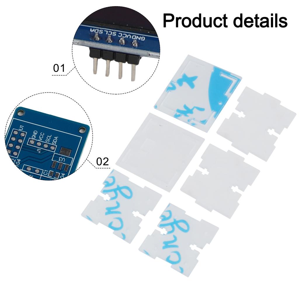 Acrylic Shell DIY Electronic Kit Educational Projects 41 * 43 * 39mm Transparent Acrylic Clock Shell 5V Power Requirement