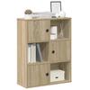 VidaXL Bookcase Sonoma Oak 60x24x76.5 Cm Engineered Wood, Bookshelf, Storage Rack, Book Holder, 860384
