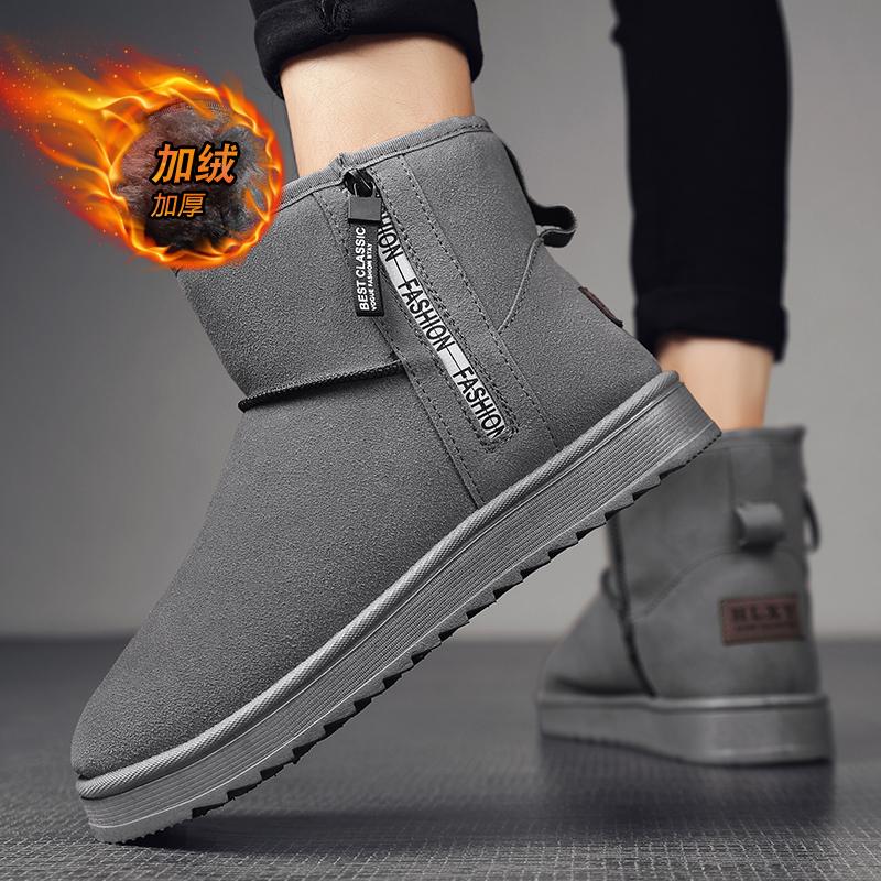 Мужские зимние ботинки, женские высокие утолщенные хлопковые туфли, модная повседневная спортивная обувь, зимняя новая меховая хлопковая теплая удобная легкая обувь