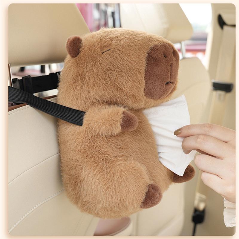 Милая мультяшная автомобильная коробка для салфеток, бумажный пакет для спинки сиденья автомобиля, креативная автомобильная коробка для салфеток, плюшевые игрушки для детей, подарки, аксессуары для салона автомобиля