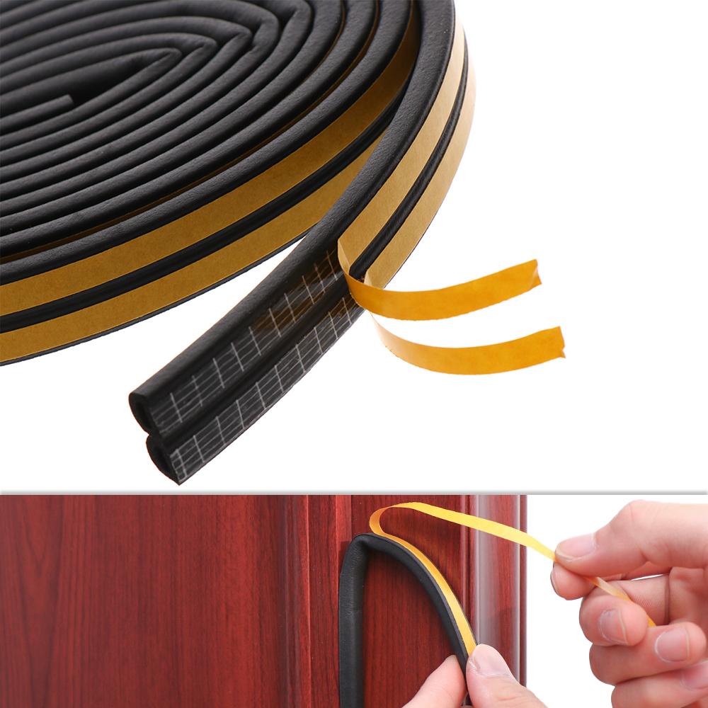5/10M Self Adhesive Weather Strips Anti Collision Seal Strip Window Door Draught Excluder Foam