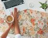 Anti-slip Vintage Floral Pattern Desk Mat 120x60 cm