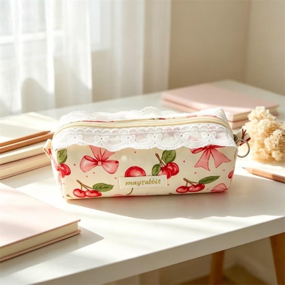 Cotton Pencil Pouch Zipper Pen Bag New Stationery Pouch School Supplies