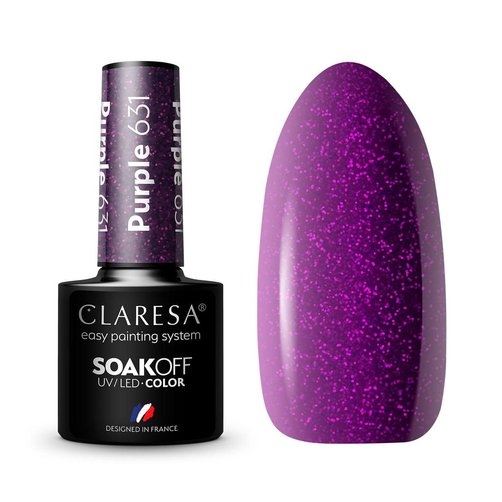 Claresa lakier hybrydowy purple 631 5g