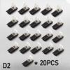 1-20PCS Quick connect terminal D2/T2/T1/H2 type electrical connector LED cable car non break connector terminal connection