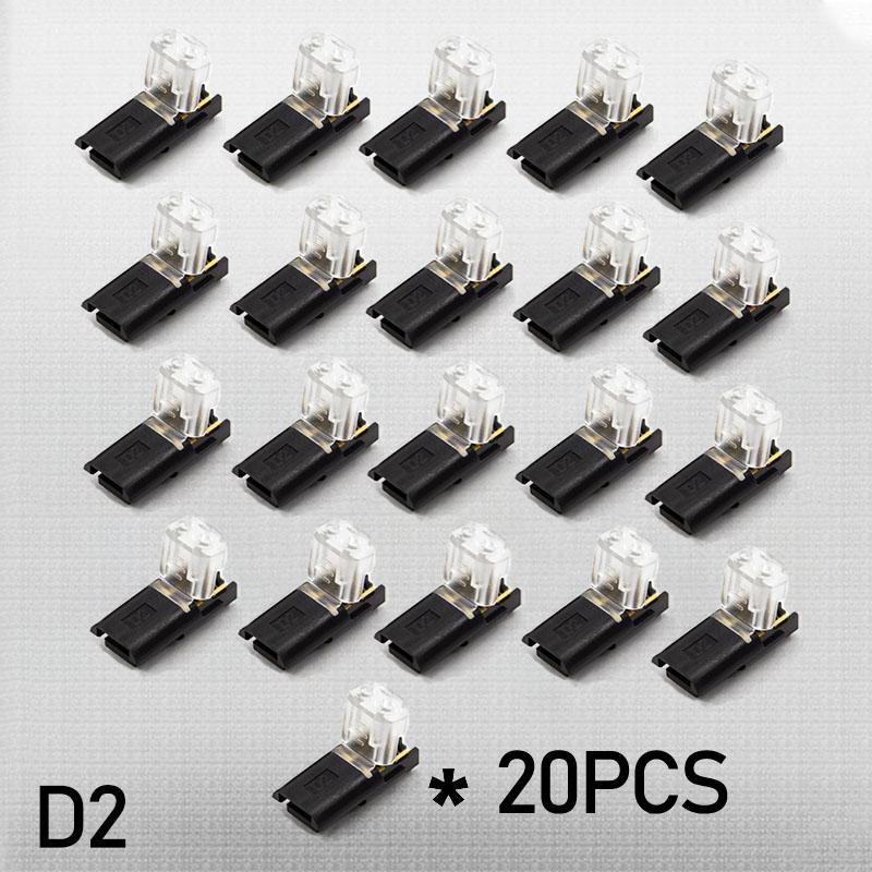 1-20PCS Quick connect terminal D2/T2/T1/H2 type electrical connector LED cable car non break connector terminal connection