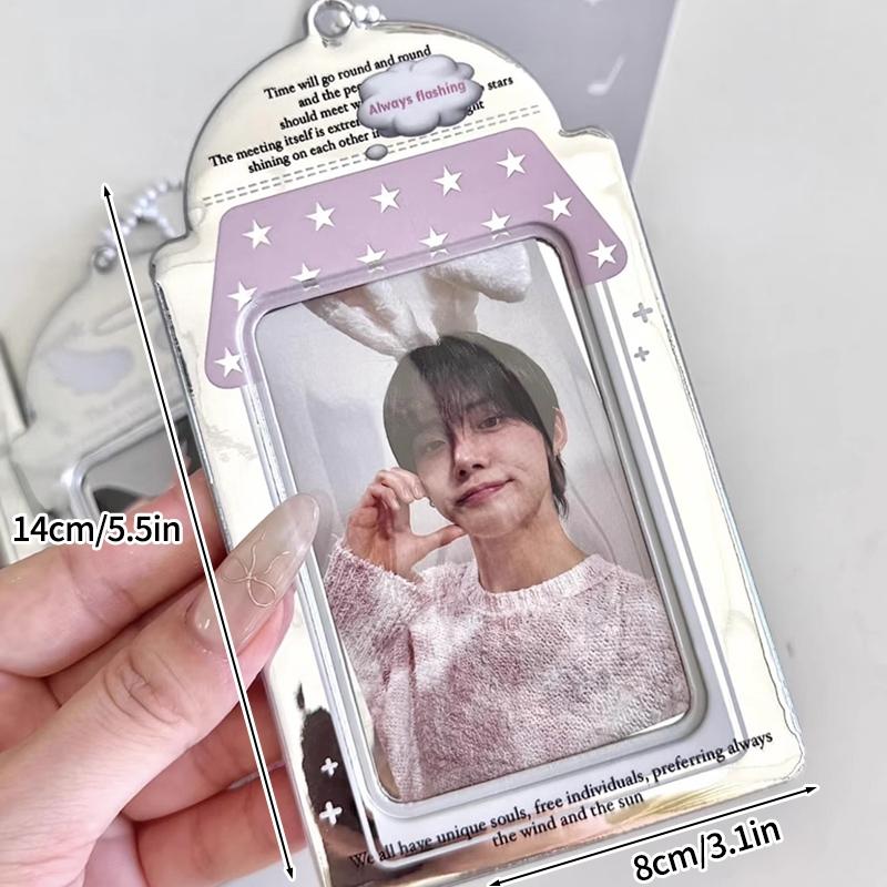 Kpop Держатель для фотокарточек Папка Рамки для фотокарточек Карточки айдолов Стенд для демонстрации Брелок для сумок Коллекционная книга с карточками Kpop
