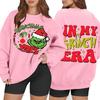 Women's Casual Fashion Long Sleeve Christmas Printed Round Neck Sweatshirt Top